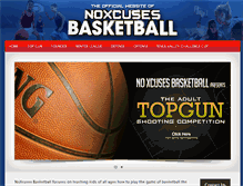 Tablet Screenshot of noxcusesbasketball.com